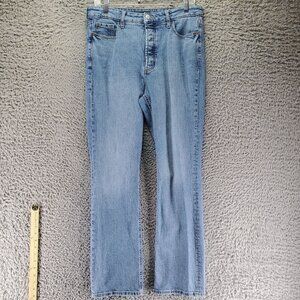 Old Navy Jeans Womens 8 Blue Kicker Boot-Cut Button Fly Stretch Denim